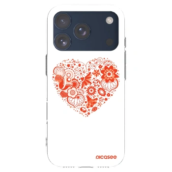 Picasee silikonowe przeźroczyste etui na Apple iPhone 17 Pro - Big heart
