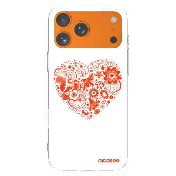 Picasee silikonowe przeźroczyste etui na Apple iPhone 17 Pro Max - Big heart