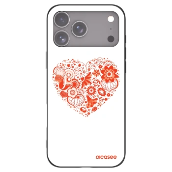 Picasee silikonowe czarne etui na Apple iPhone 17 Pro Max - Big heart