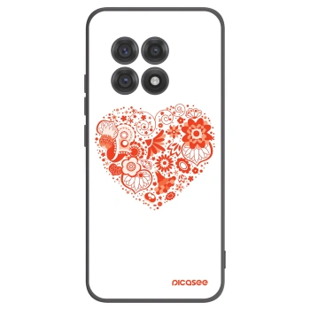 Picasee silikonowe czarne etui na OnePlus 13R 5G - Big heart