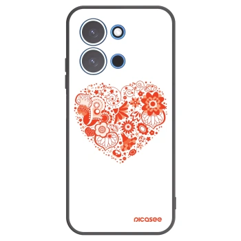Picasee silikonowe czarne etui na Xiaomi Redmi 15C 4G - Big heart