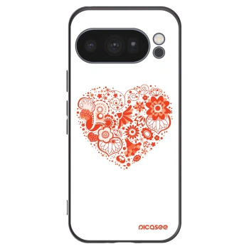 Picasee silikonowe czarne etui na Google Pixel 10 Pro - Big heart