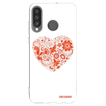 Picasee silikonowe przeźroczyste etui na Huawei P30 Lite - Big heart