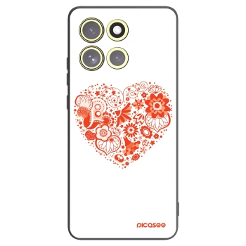 Picasee silikonowe czarne etui na Motorola Moto G86 Power 5G - Big heart