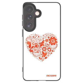 Picasee silikonowe czarne etui na Samsung Galaxy S26+ - Big heart