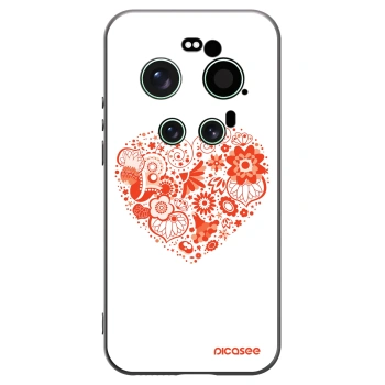 Picasee silikonowe czarne etui na Xiaomi 17 Ultra - Big heart
