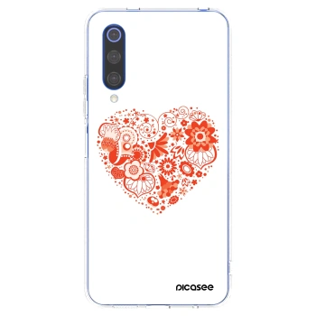 Picasee silikonowe przeźroczyste etui na Xiaomi Mi 9 SE - Big heart