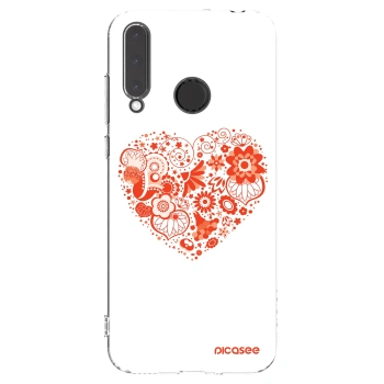 Picasee silikonowe przeźroczyste etui na Honor 20 Lite - Big heart