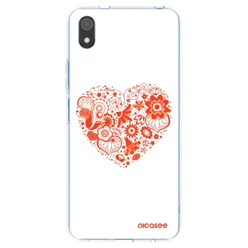 Picasee silikonowe przeźroczyste etui na Xiaomi Redmi 7A - Big heart