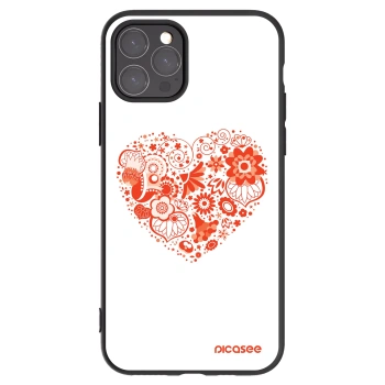 Picasee silikonowe czarne etui na Apple iPhone 11 Pro - Big heart