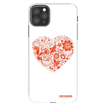 Picasee silikonowe przeźroczyste etui na Apple iPhone 11 Pro Max - Big heart