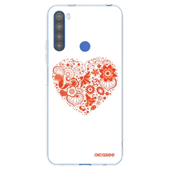 Picasee silikonowe przeźroczyste etui na Xiaomi Redmi Note 8T - Big heart