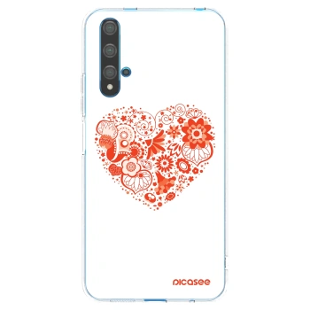 Picasee silikonowe przeźroczyste etui na Huawei Nova 5T - Big heart