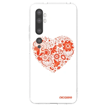 Picasee silikonowe przeźroczyste etui na Xiaomi Mi Note 10 (Pro) - Big heart