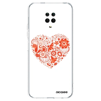 Picasee silikonowe przeźroczyste etui na Xiaomi Redmi Note 9S - Big heart
