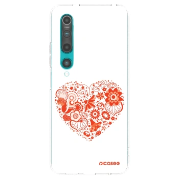 Picasee silikonowe przeźroczyste etui na Xiaomi Mi 10 - Big heart