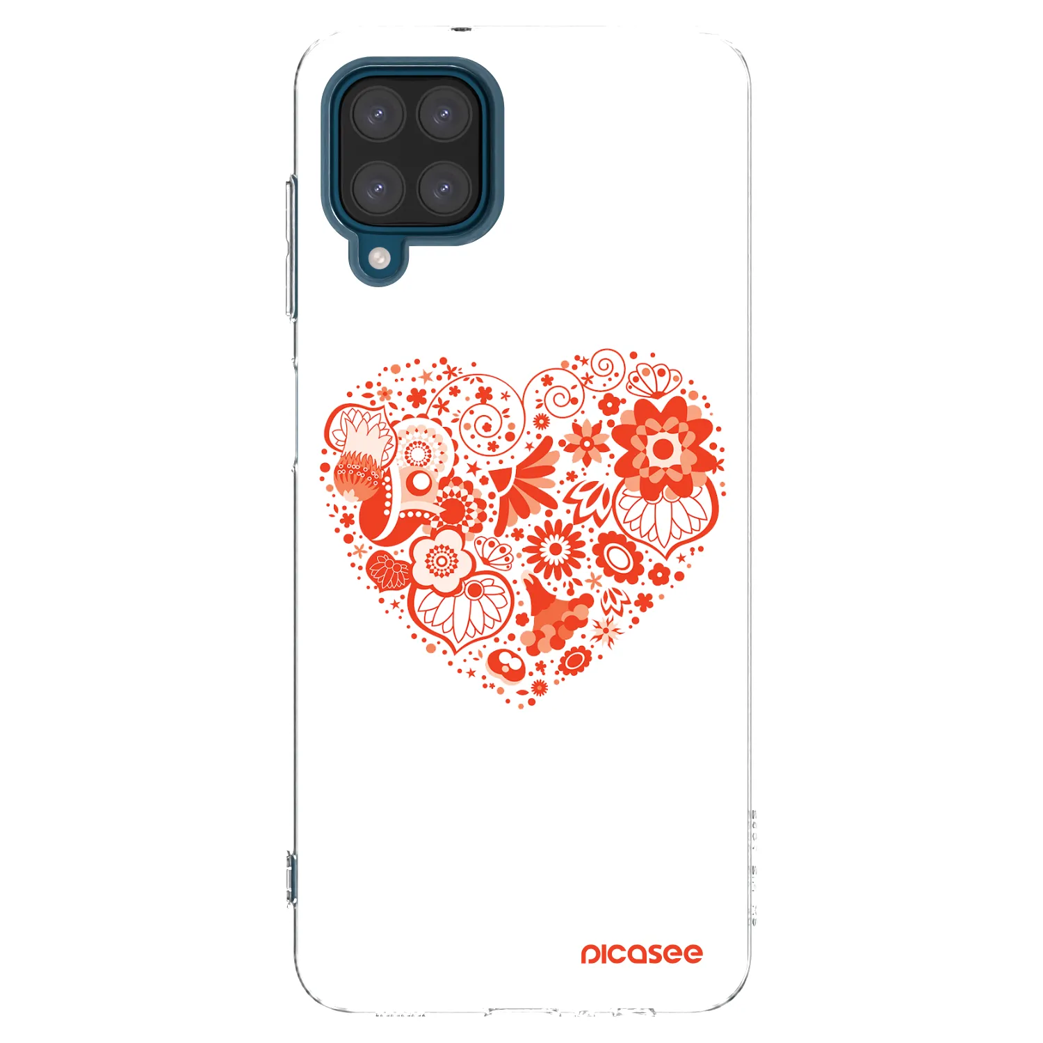 Picasee silikonowe przeźroczyste etui na Samsung Galaxy A12 A125F - Big heart