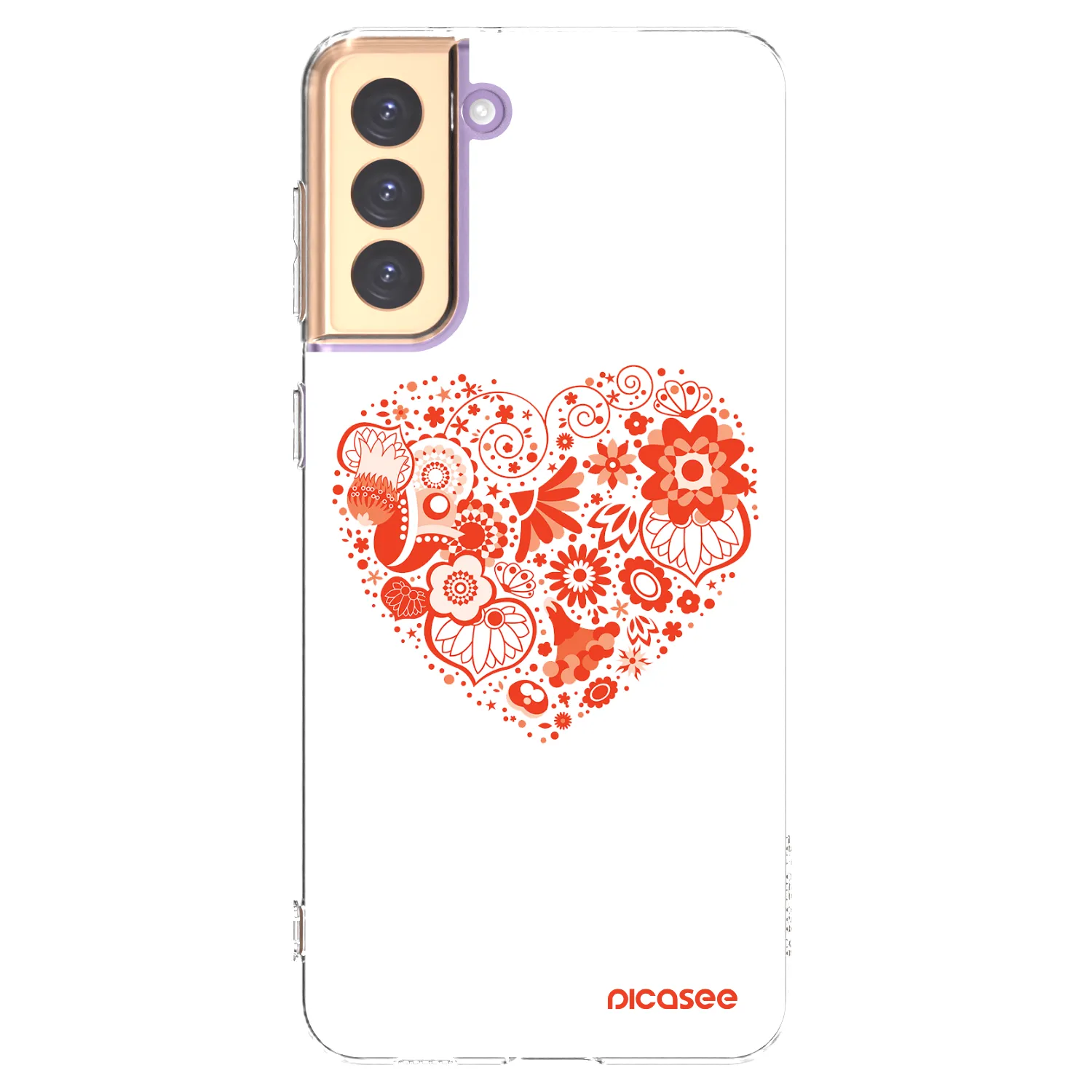 Picasee silikonowe przeźroczyste etui na Samsung Galaxy S21+ 5G G996F - Big heart