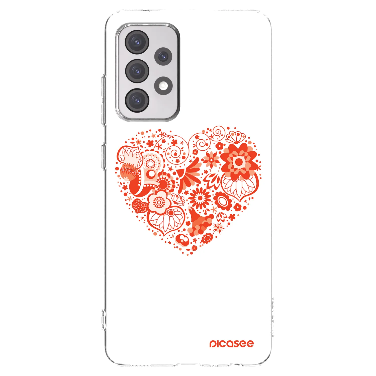 Picasee silikonowe przeźroczyste etui na Samsung Galaxy A52 5G A525F - Big heart