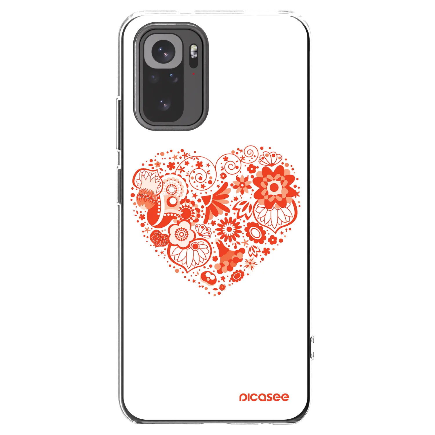 Picasee silikonowe przeźroczyste etui na Xiaomi Redmi Note 10S - Big heart