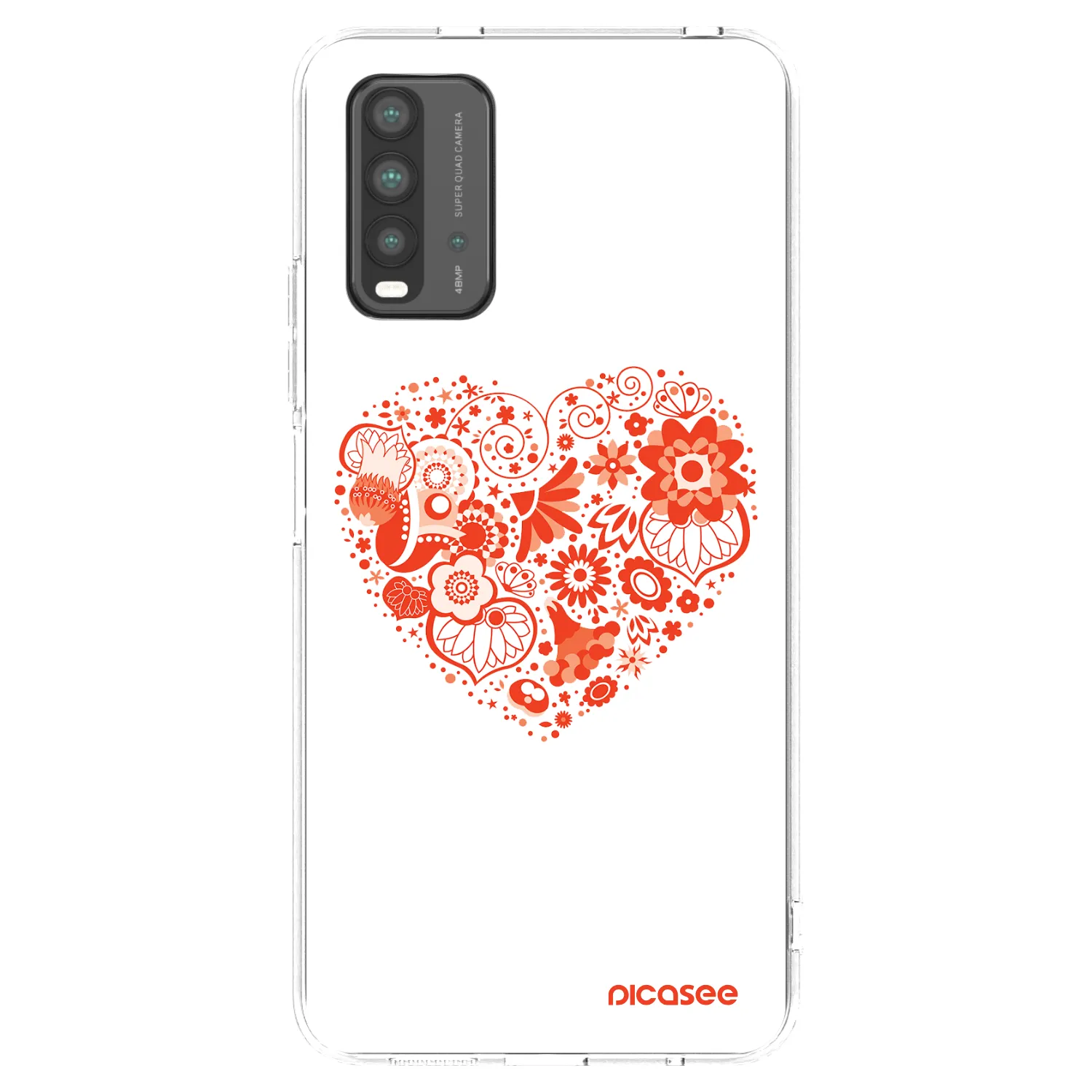Picasee silikonowe przeźroczyste etui na Xiaomi Redmi 9T - Big heart