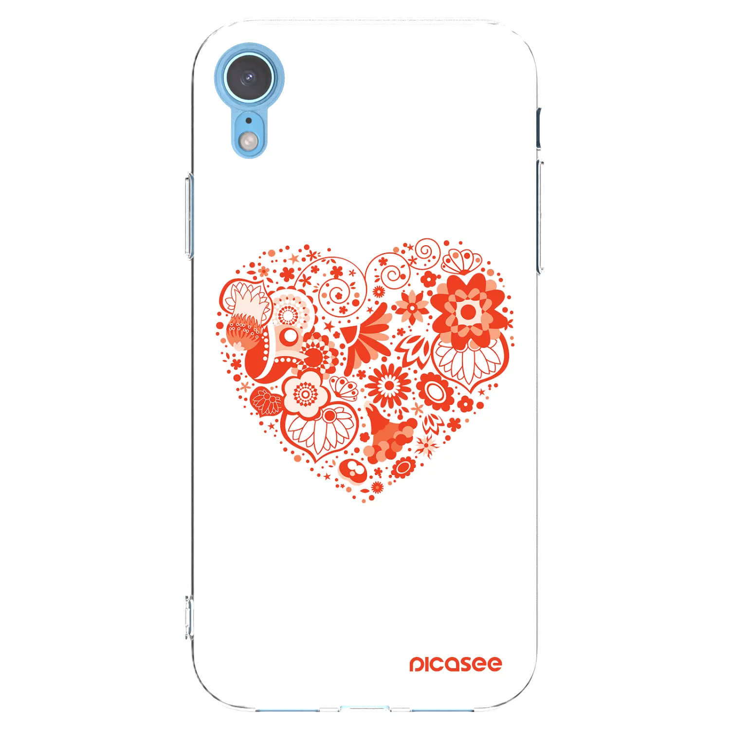 Picasee silikonowe przeźroczyste etui na Apple iPhone XR - Big heart