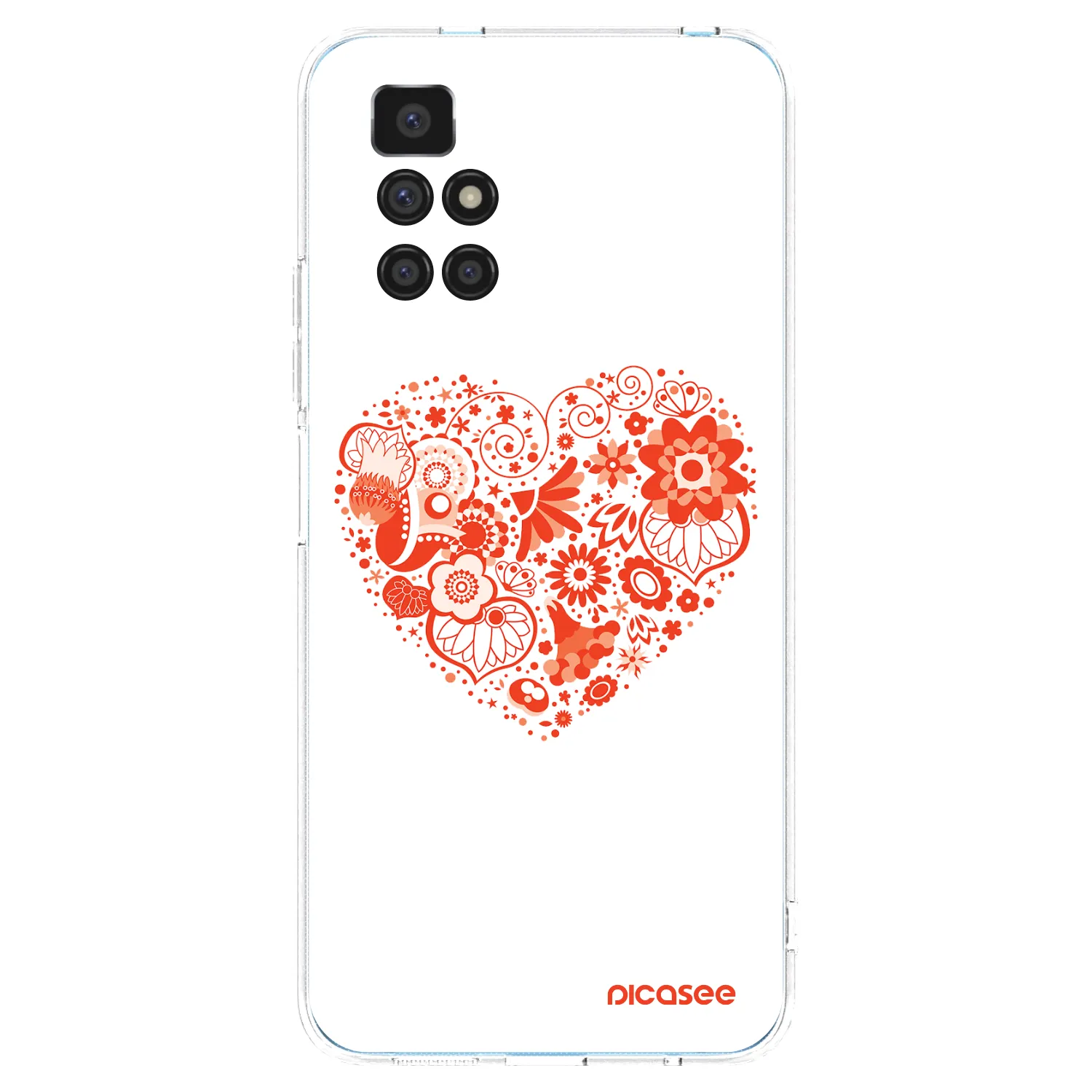 Picasee silikonowe przeźroczyste etui na Xiaomi Redmi 10 - Big heart