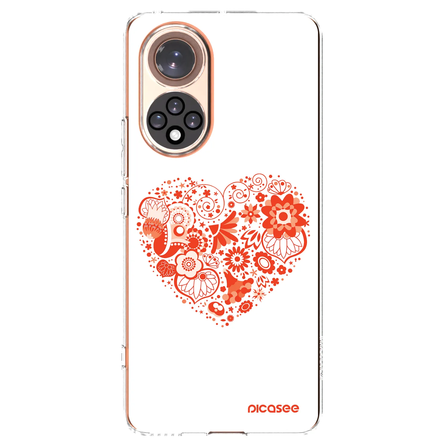 Picasee silikonowe przeźroczyste etui na Honor 50 5G - Big heart