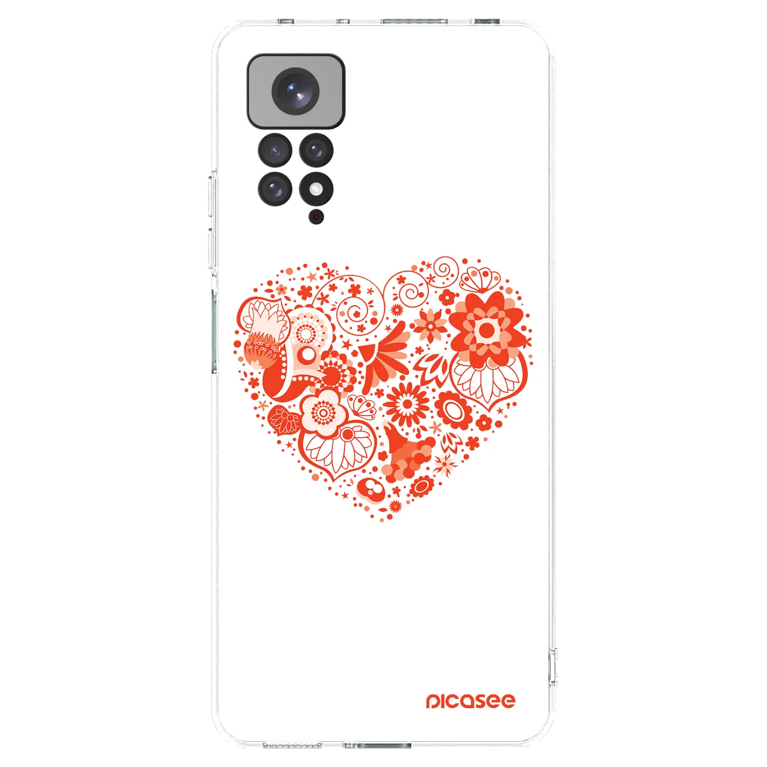Picasee silikonowe przeźroczyste etui na Xiaomi Redmi Note 11S 4G - Big heart