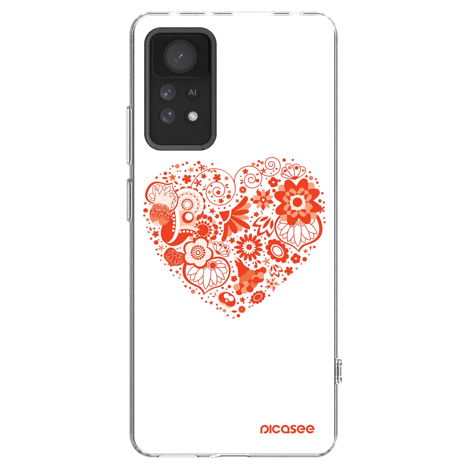 Picasee silikonowe przeźroczyste etui na Xiaomi Redmi Note 11 Pro 5G - Big heart