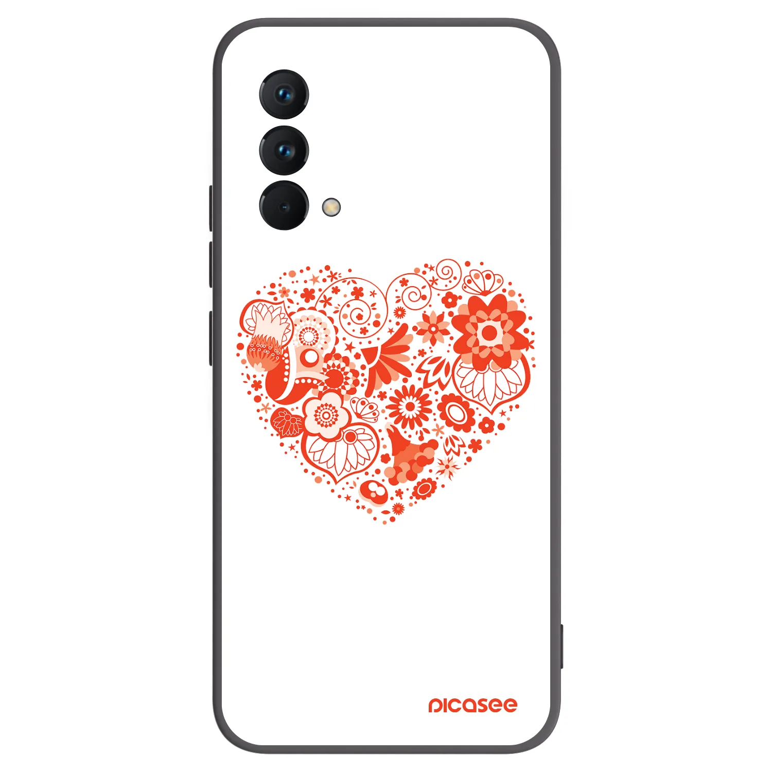 Picasee silikonowe czarne etui na Realme GT Master Edition 5G - Big heart