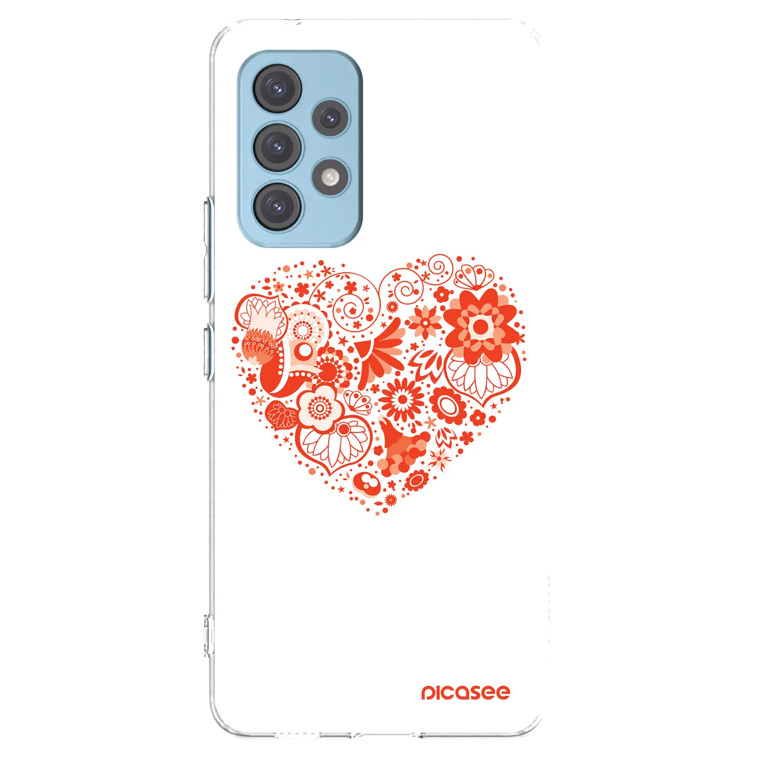 Picasee silikonowe przeźroczyste etui na Samsung Galaxy A53 5G A536 - Big heart