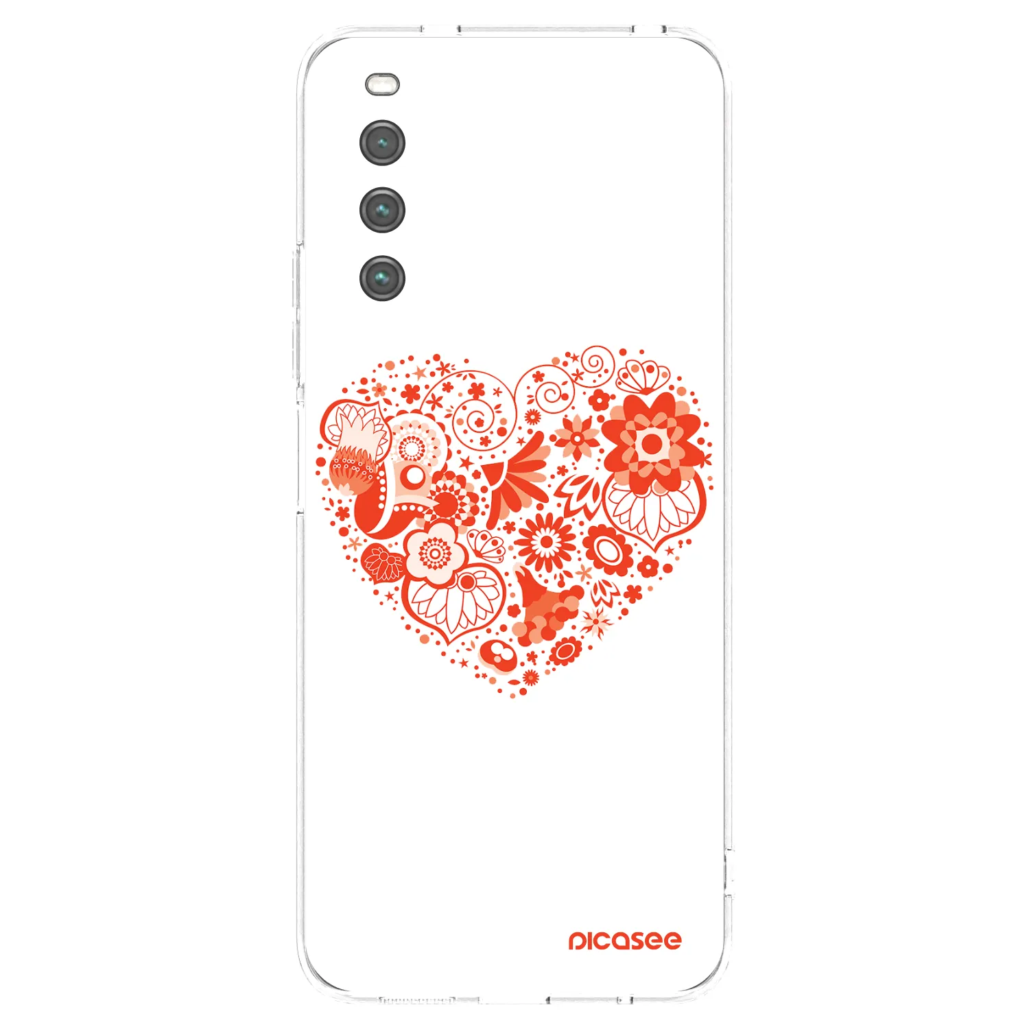 Picasee silikonowe przeźroczyste etui na Sony Xperia 10 IV 5G - Big heart