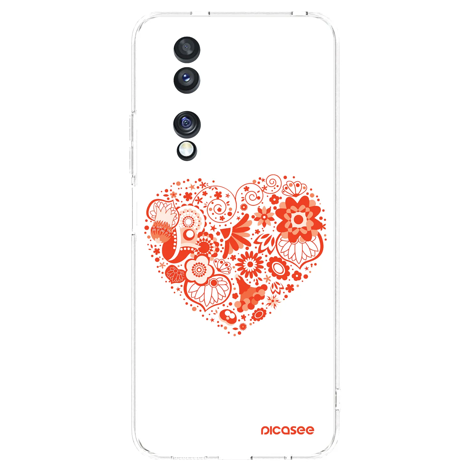 Picasee silikonowe przeźroczyste etui na Honor 70 - Big heart