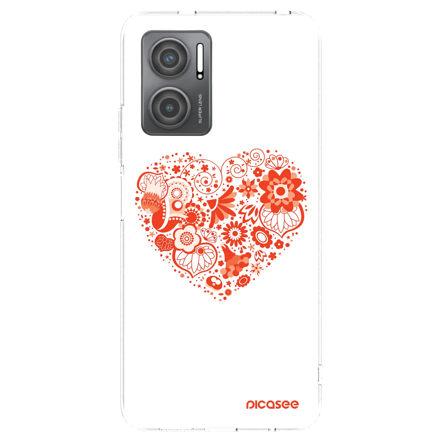 Picasee silikonowe przeźroczyste etui na Xiaomi Redmi 10 5G - Big heart