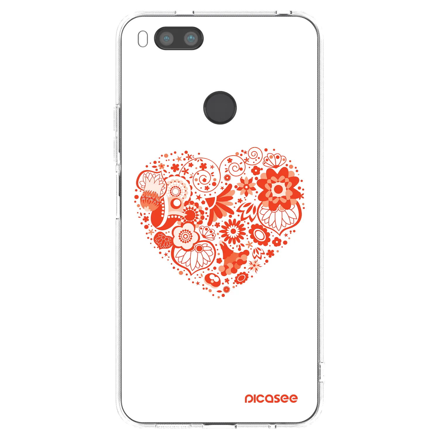 Picasee silikonowe przeźroczyste etui na Xiaomi Redmi A1 - Big heart