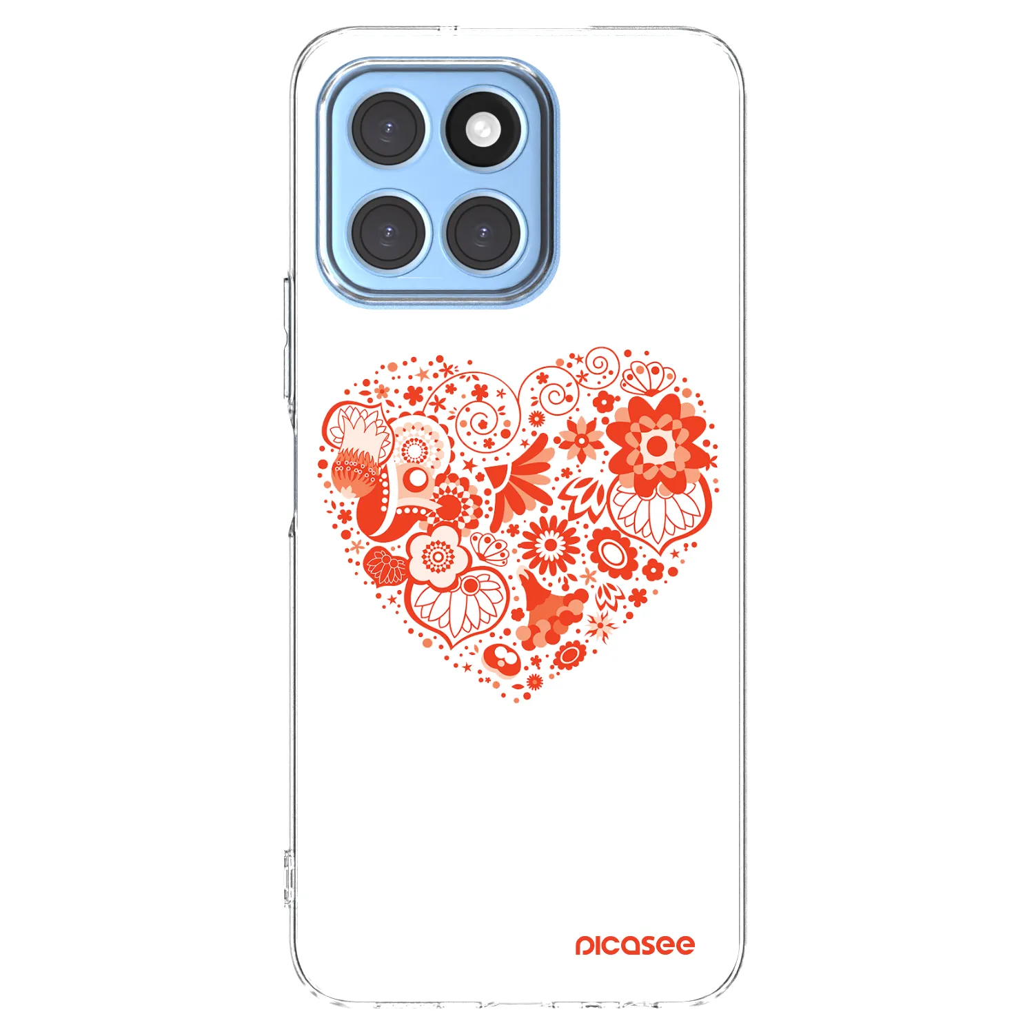 Picasee silikonowe przeźroczyste etui na Honor X6 - Big heart