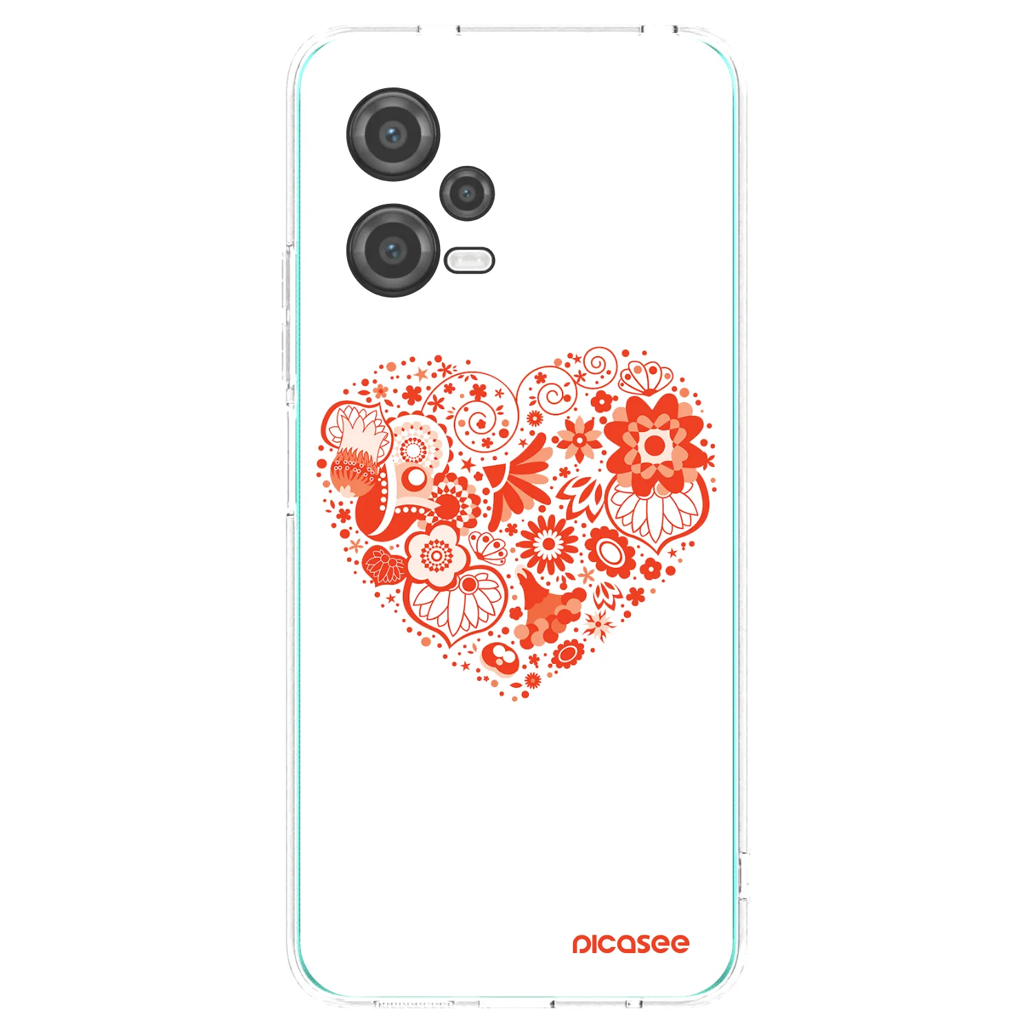 Picasee silikonowe przeźroczyste etui na Xiaomi Poco X5 - Big heart