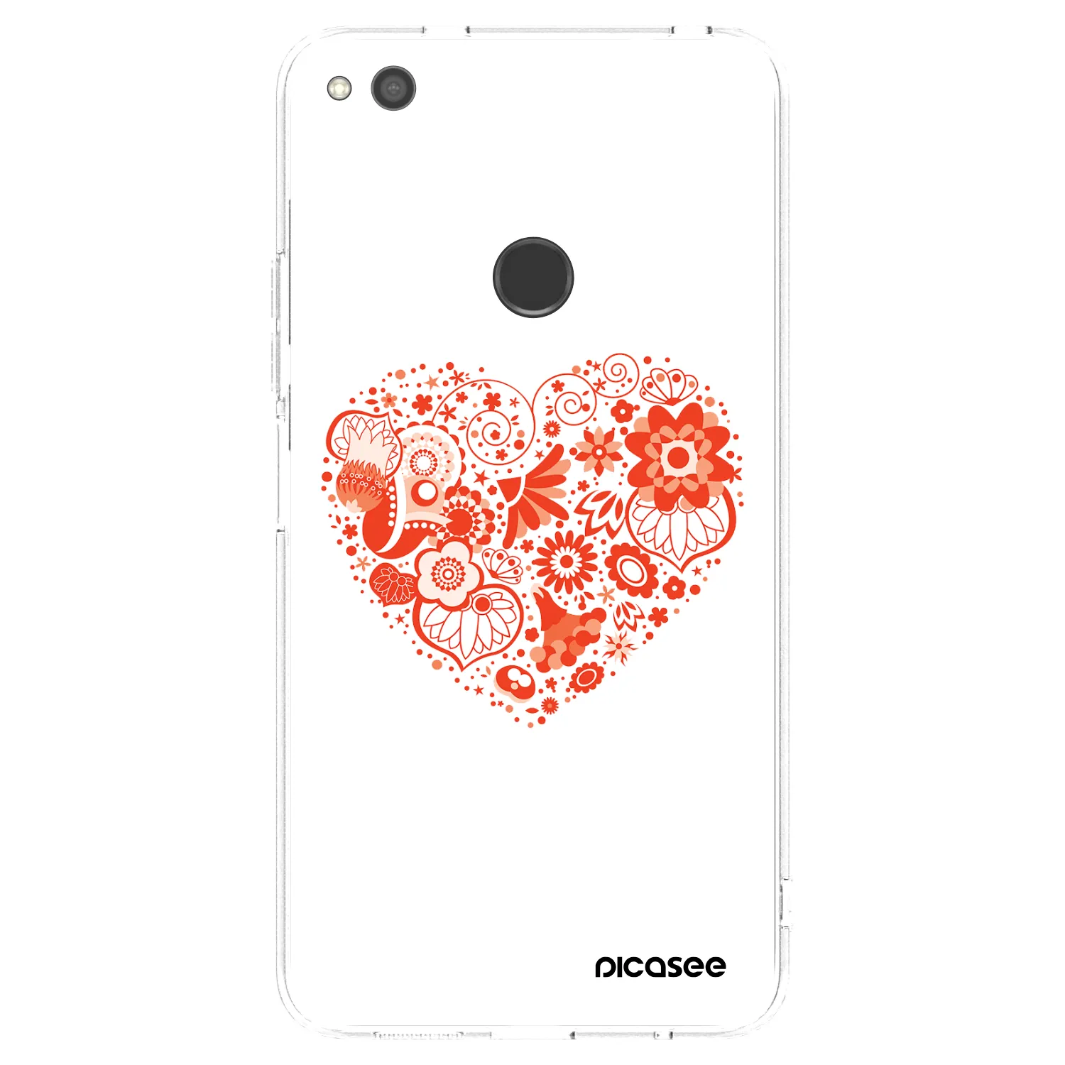 Picasee silikonowe przeźroczyste etui na Huawei P9 Lite 2017 - Big heart