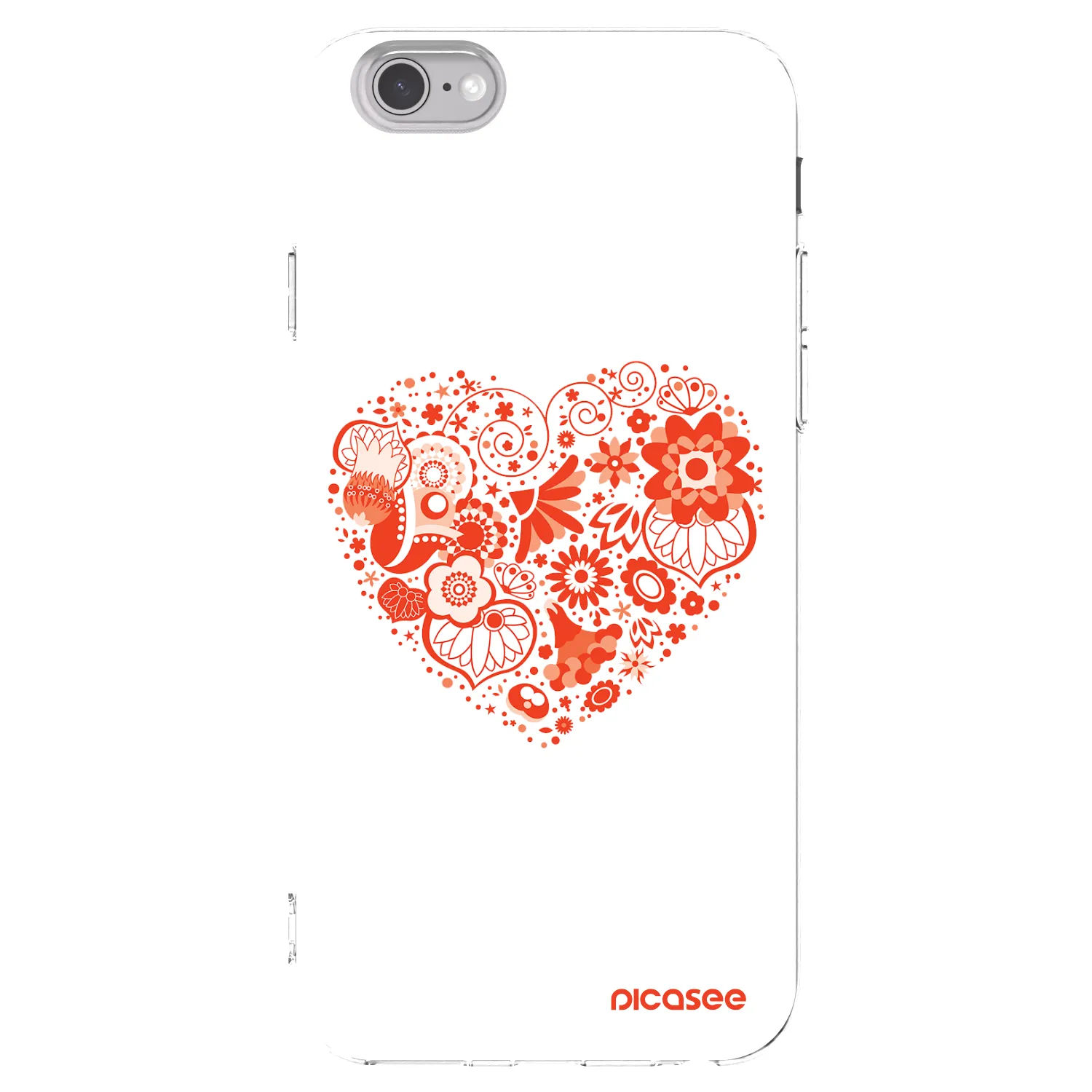 Picasee silikonowe przeźroczyste etui na Apple iPhone 6/6S - Big heart