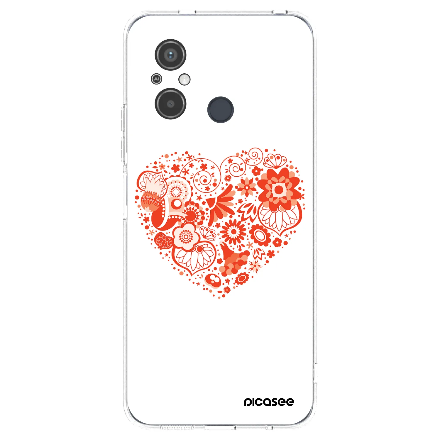 Picasee silikonowe przeźroczyste etui na Xiaomi Redmi 12C - Big heart