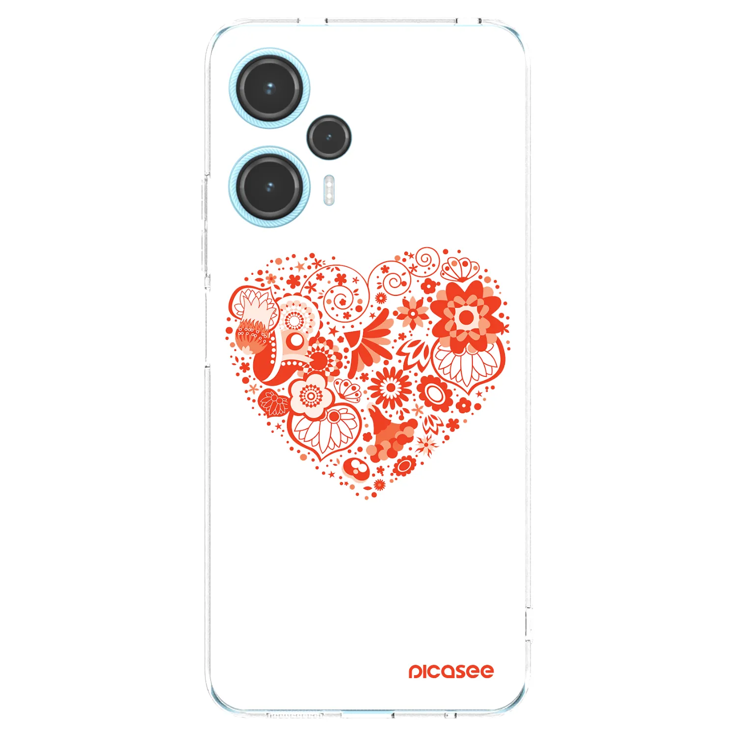 Picasee silikonowe przeźroczyste etui na Xiaomi Poco F5 - Big heart