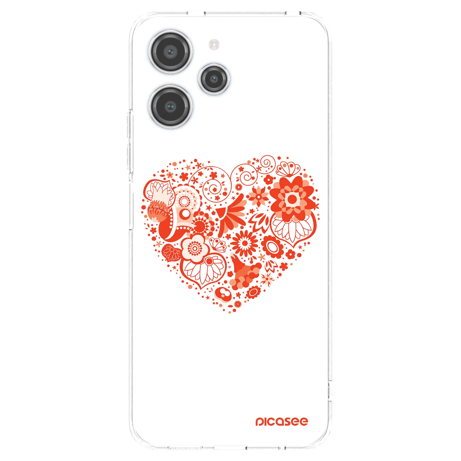 Picasee silikonowe przeźroczyste etui na Xiaomi Redmi 12 4G - Big heart
