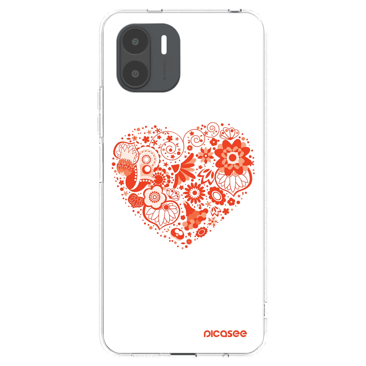 Picasee silikonowe przeźroczyste etui na Xiaomi Redmi A2 - Big heart