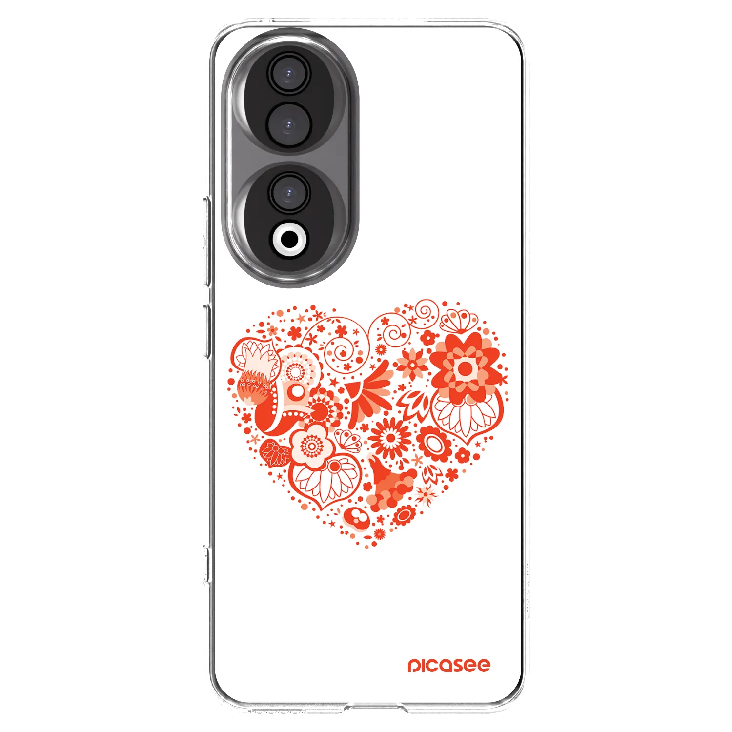Picasee silikonowe przeźroczyste etui na Honor 90 5G - Big heart