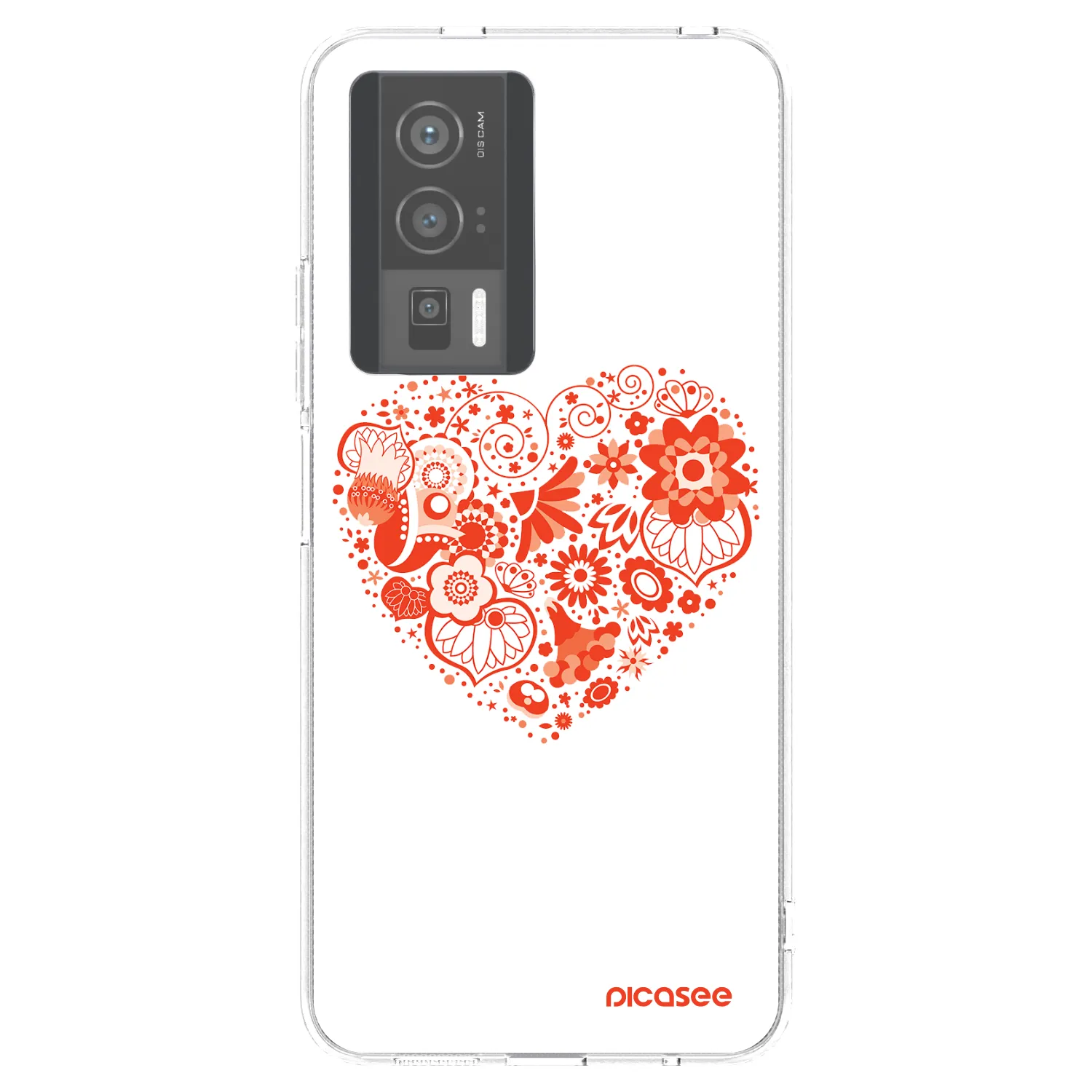 Picasee silikonowe przeźroczyste etui na Xiaomi Poco F5 Pro 5G - Big heart