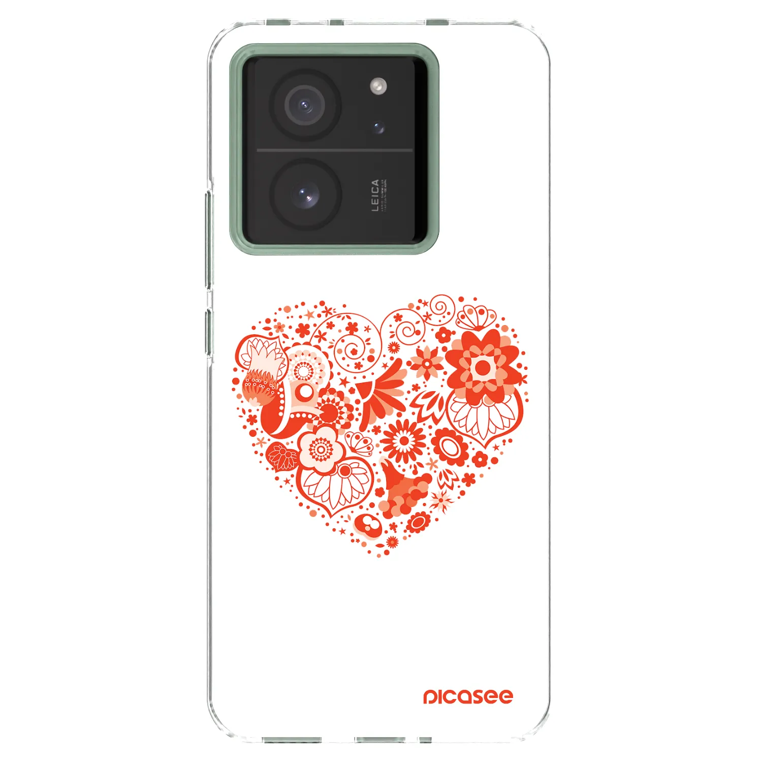 Picasee silikonowe przeźroczyste etui na Xiaomi 13T - Big heart