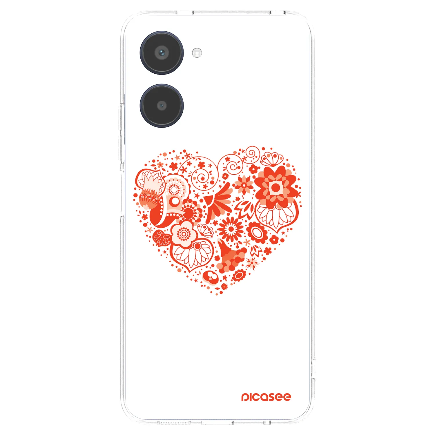 Picasee silikonowe przeźroczyste etui na Realme 10 4G - Big heart