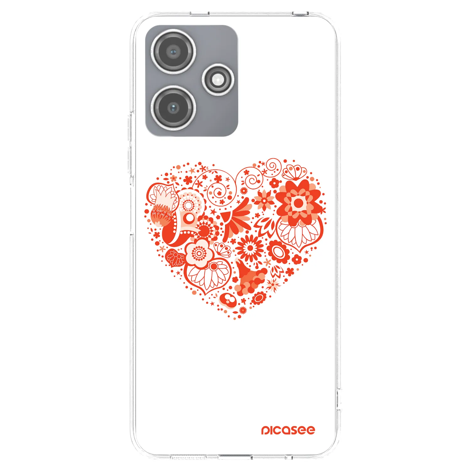 Picasee silikonowe przeźroczyste etui na Xiaomi Redmi 12 5G - Big heart