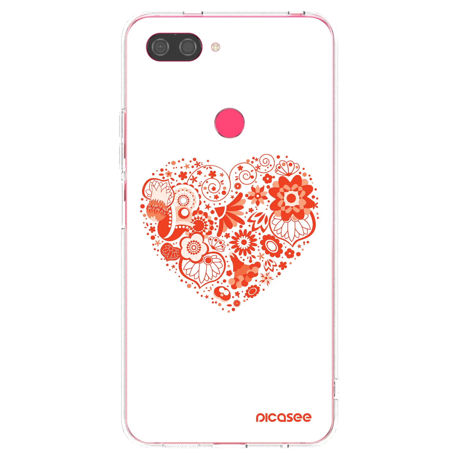 Picasee silikonowe przeźroczyste etui na Xiaomi Mi 8 Lite - Big heart